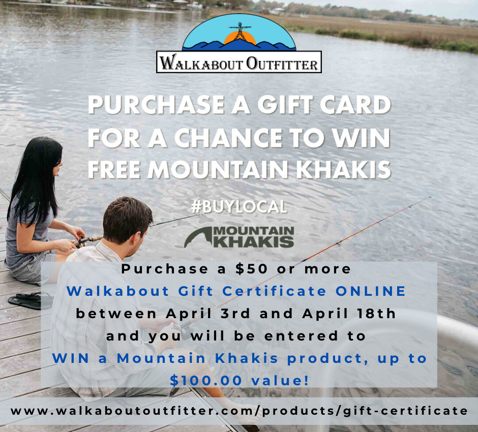 WIN a Mountain Khakis product, up to $100.00 value!