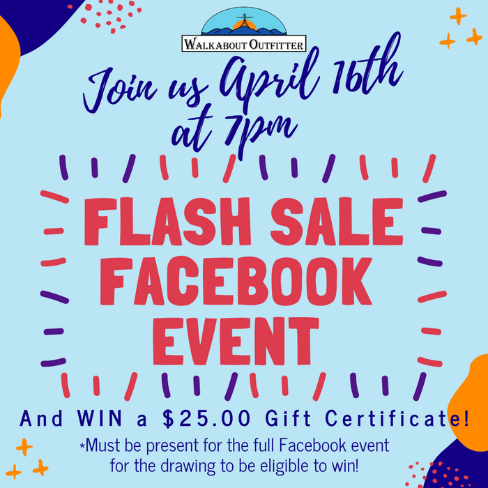 Facebook LIVE Flash Sale Event - April 16 @ 7pm