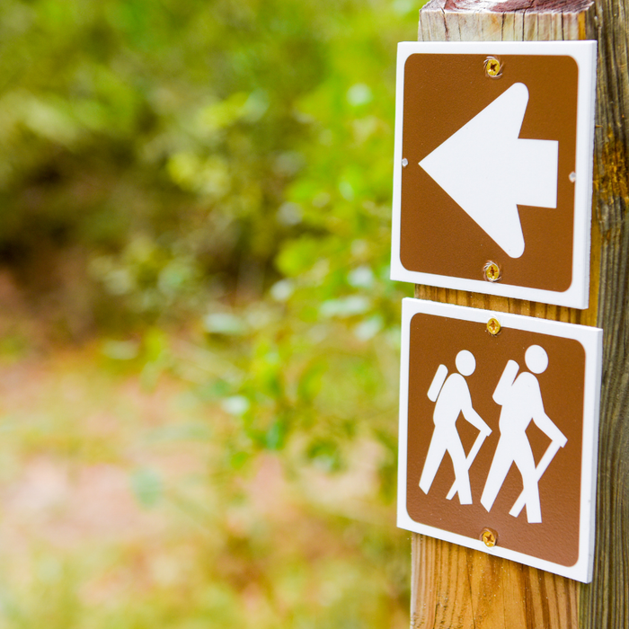 Hiking trailhead icons
