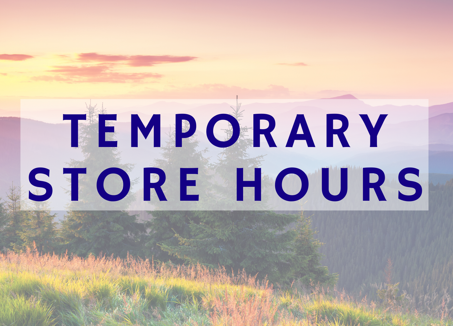 Temporary Store Hours