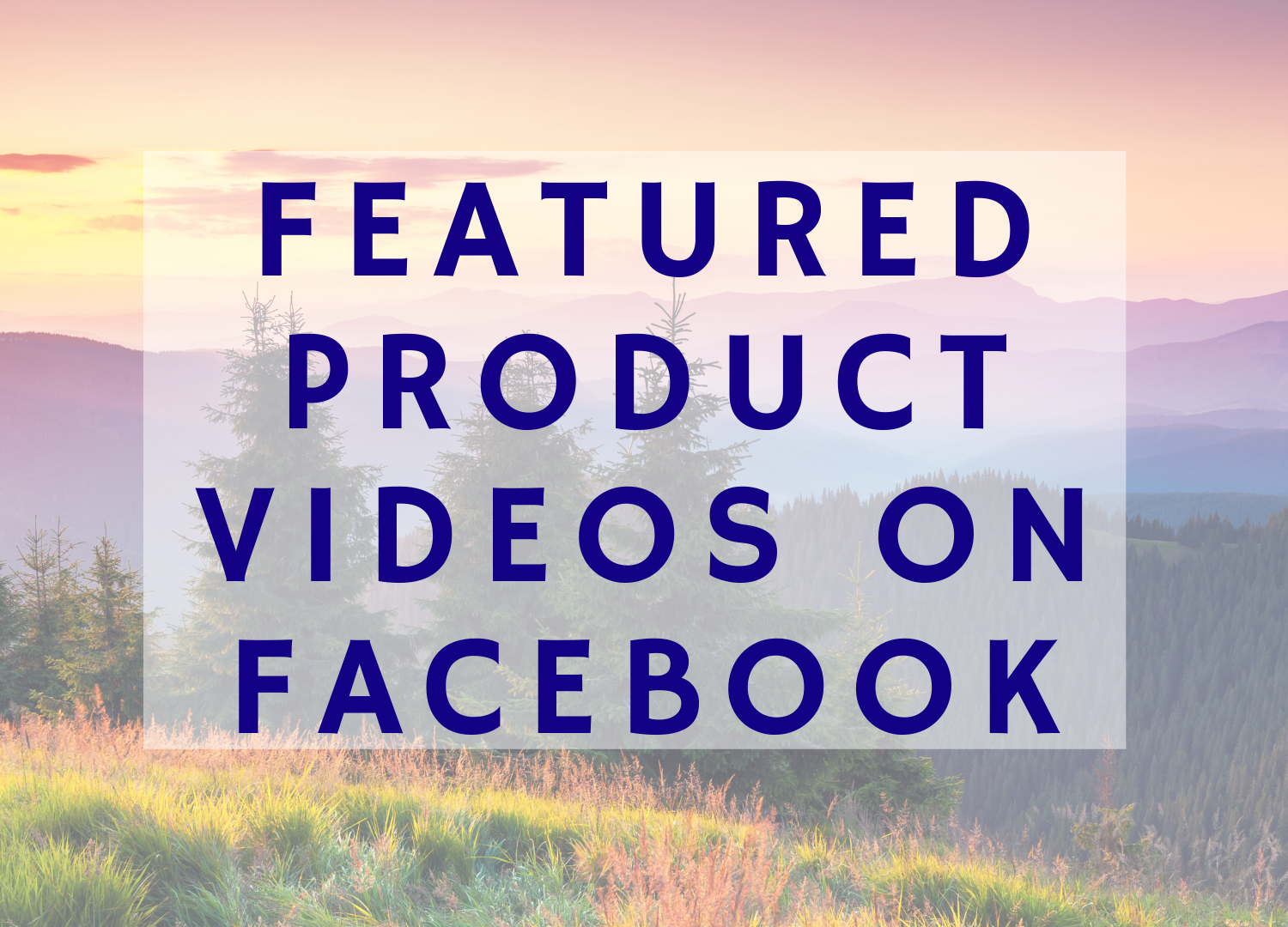 Featured Product Videos on Facebook
