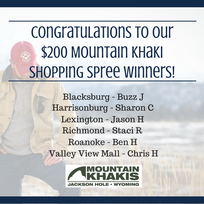 Mountain Khaki Shopping Spree Info