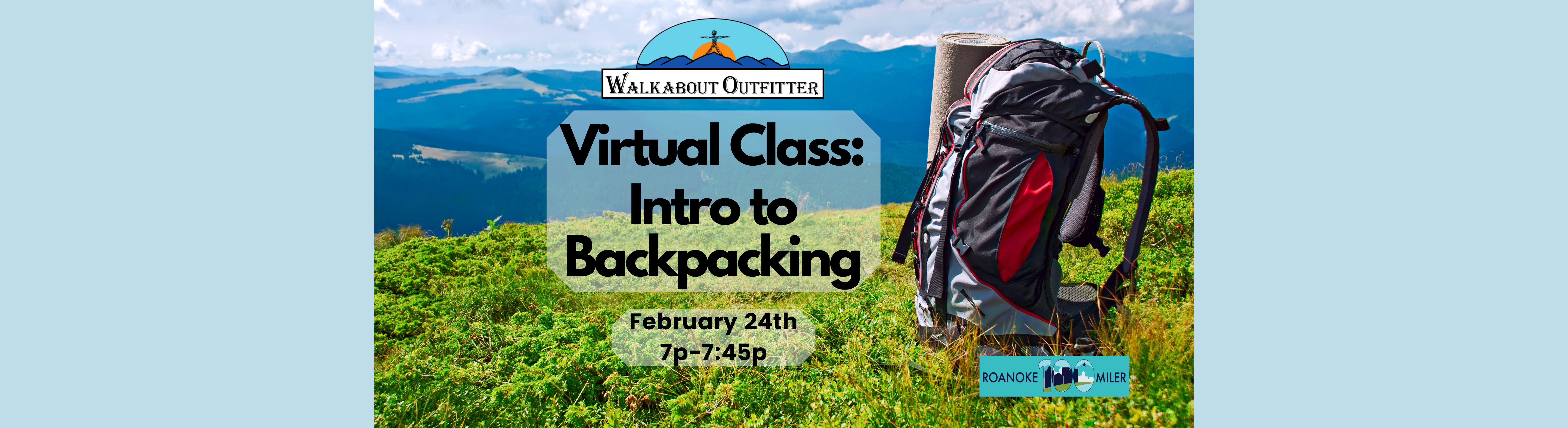 Virtual Class: Intro to Backpacking
