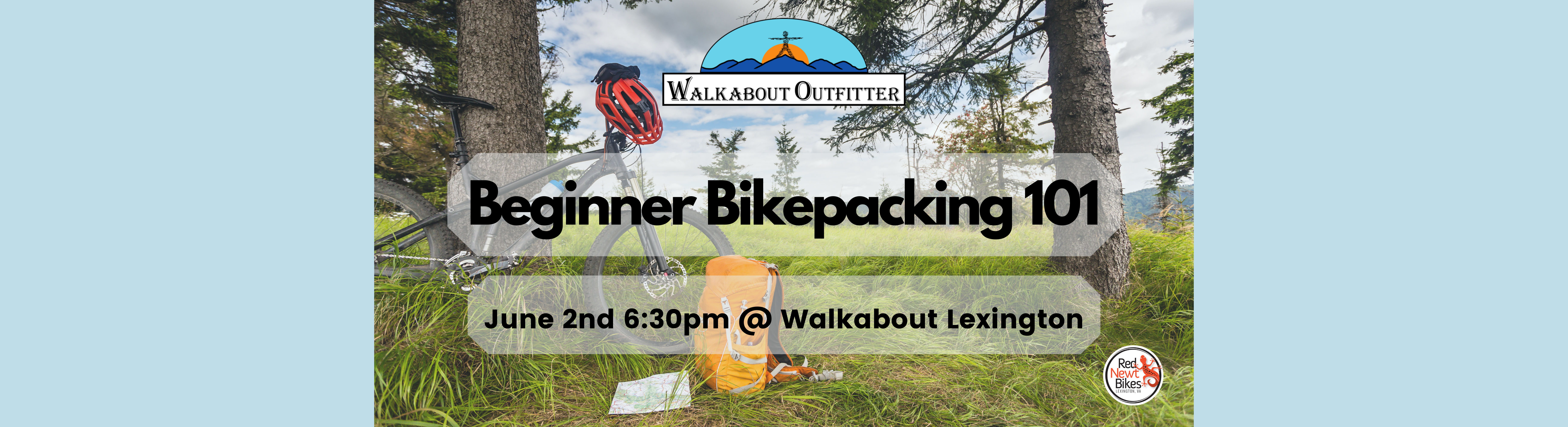 Beginner Bikepacking 101 - June 2 @ 6:30pm - Walkabout Lexington