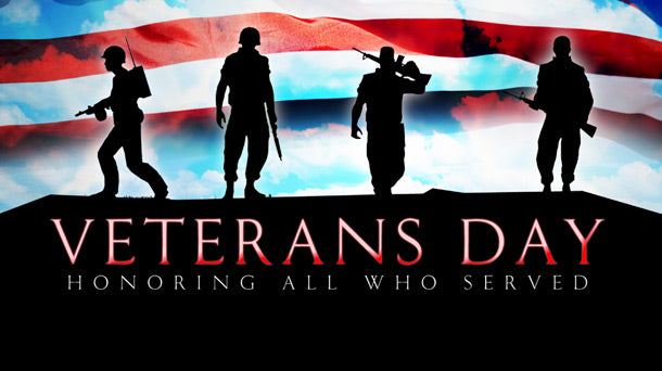 10% Discount for all Veterans and active-duty military on Veterans Day