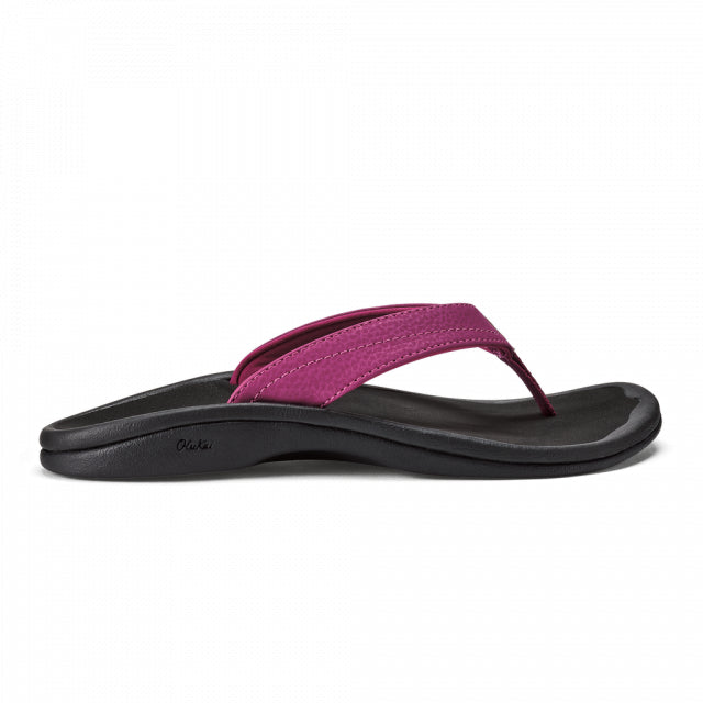 Olukai 'Ohana Orchid Flower / Black