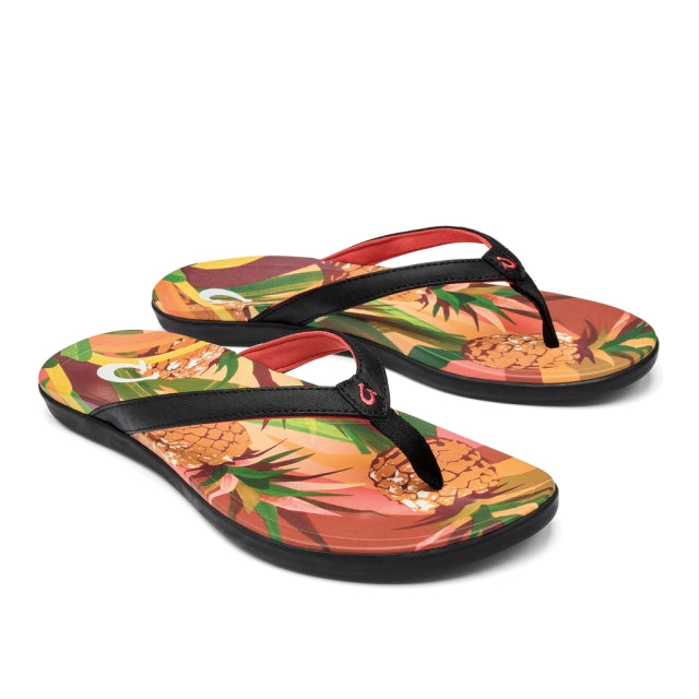 Olukai Ho'opio Hau Black / Pineapple