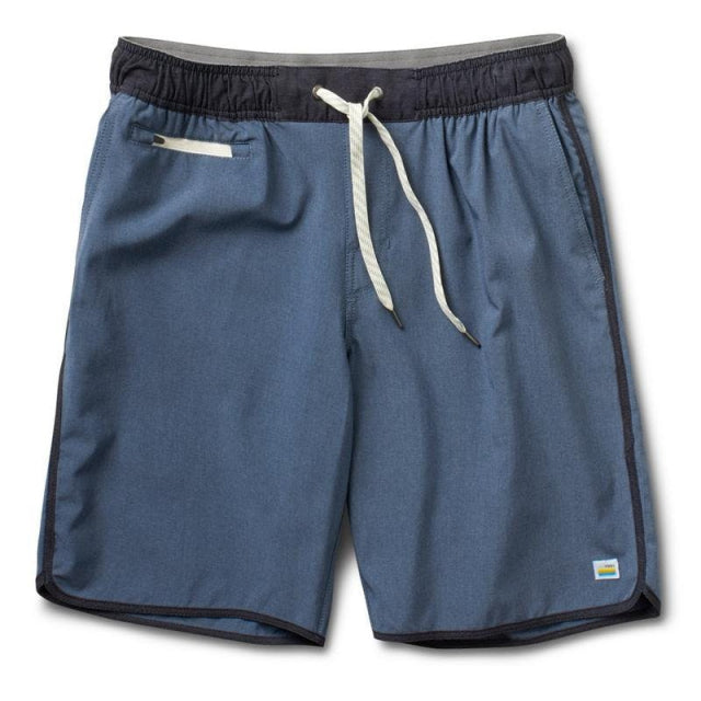 Vuori Banks Short 7" Azure Linen Texture