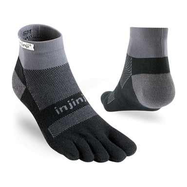 Injinji Run Midweight Mini-crew Black Gray
