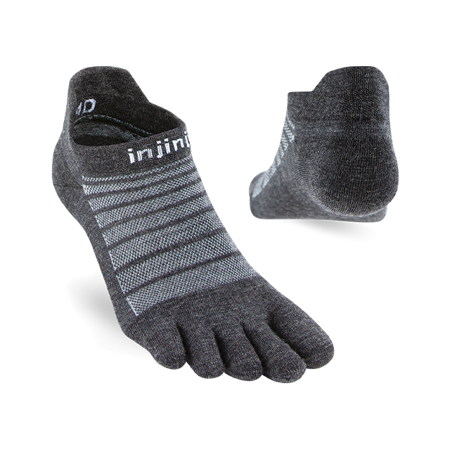 Injinji Run Lightweight No-show Wool Slate