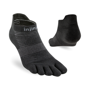 Injinji Run Lightweight No-show Black
