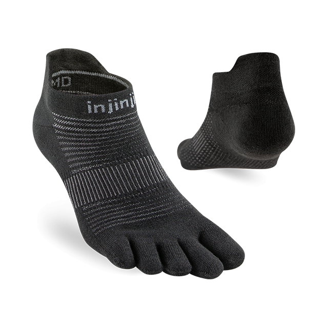 Injinji Run Lightweight No-show Black