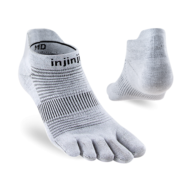 Injinji Run Lightweight No-show Gray