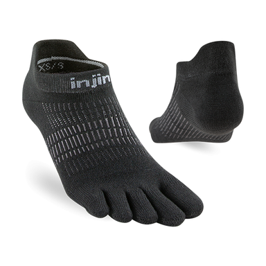 Injinji Run Lightweight No-show Black