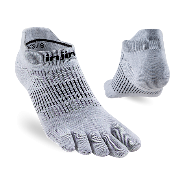 Injinji Run Lightweight No-show Gray