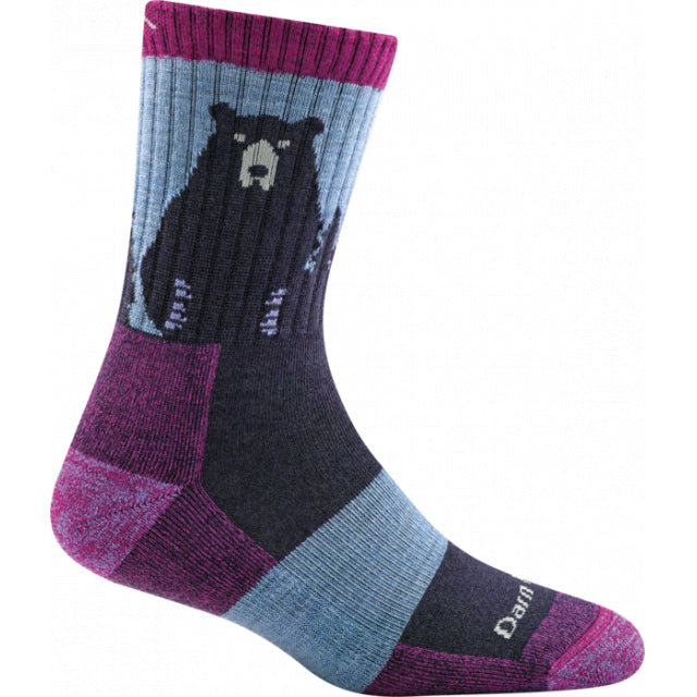 Marmot Bear Town Micro Crew Lightweight With Cushion Hiking Socks Darn Tough Purple