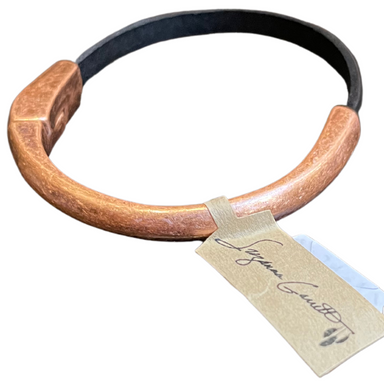 Suzanna Garrett Designs - Copper & Black Leather Bracelet