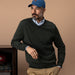 Duck Head Buckley Merino V-neck Sweater Dark Forest Green Heather