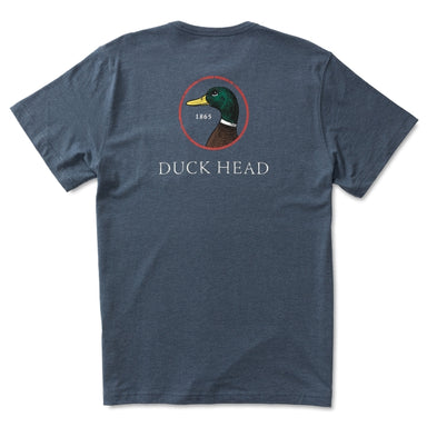 Duck Head Logo Short Sleeve T-shirt Heather Navy