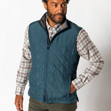 Duck Head Fremont Sport Performance Quilted Vest Orion Blue