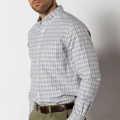 Duck Head Cotton Oxford Sport Shirt - Bennet Plaid Fig