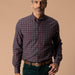 Duck Head Cotton Wool Sport Shirt Mercer Plaid - Huckleberry