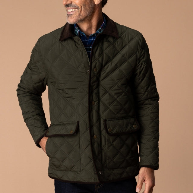 Duck Head Fremont Lodge Performance Quilted Jacket Dark Forest Green