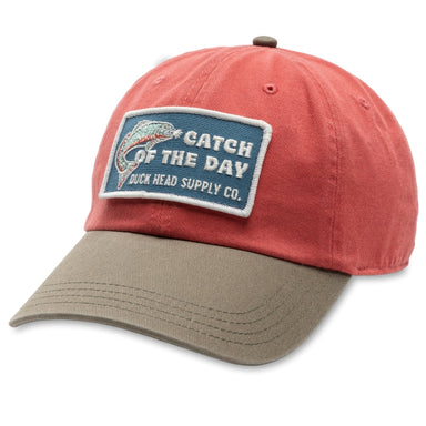 Duck Head Catch Of The Day Patch Cotton Twill Hat Rosewood