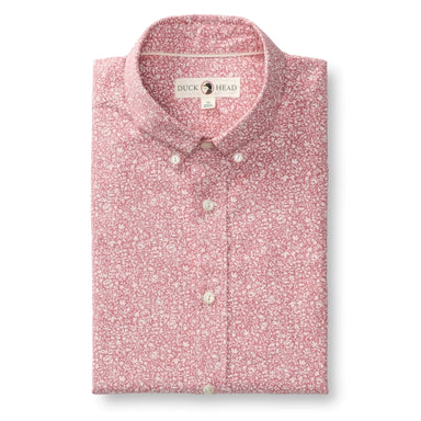 Duck Head Cotton Chambray Sport Shirt Rosewood