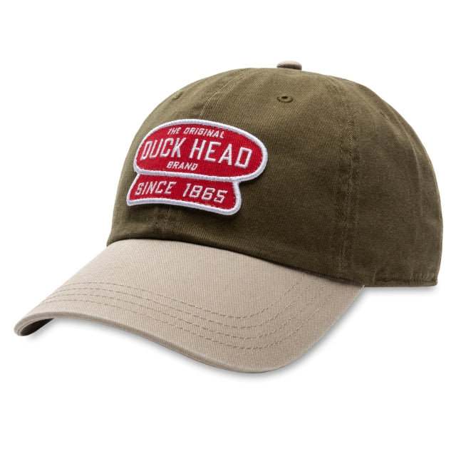 Duck Head Ramblin Cotton Twill Hat Dark Olive