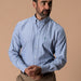 Duck Head Cotton Oxford Sport Shirt Garrison Stripe - Varsity Blue