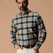 Duck Head Cotton Flannel Sport Shirt - Pinewell Plaid Pine Grove