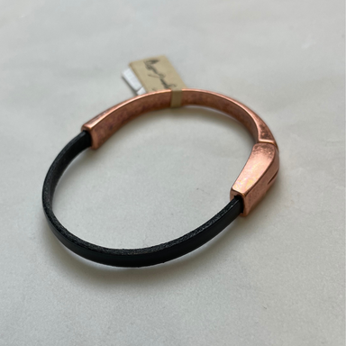Suzanna Garrett Designs - Copper & Black Leather Bracelet