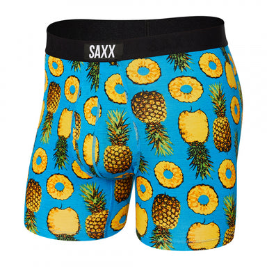 Saxx Ultra Super Soft Boxer Brief Fly Polka Pineapple- Blue