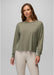 Prana Cozy Up Ls Crew Cacao Stripe