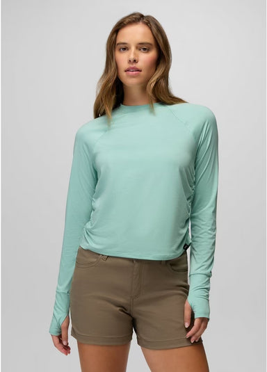 Prana Womens Sol Searcher Ls Crew Sea Glass