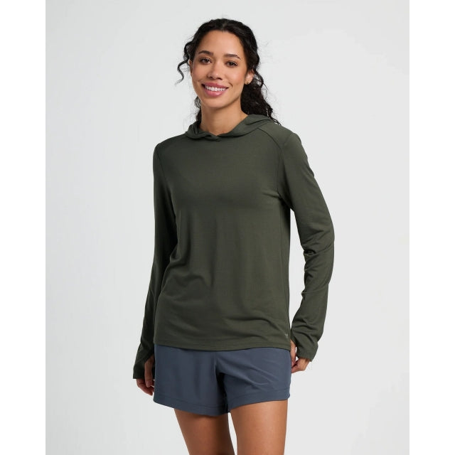 Free Fly Apparel Womens Bamboo Shade Hoodie II dark forest