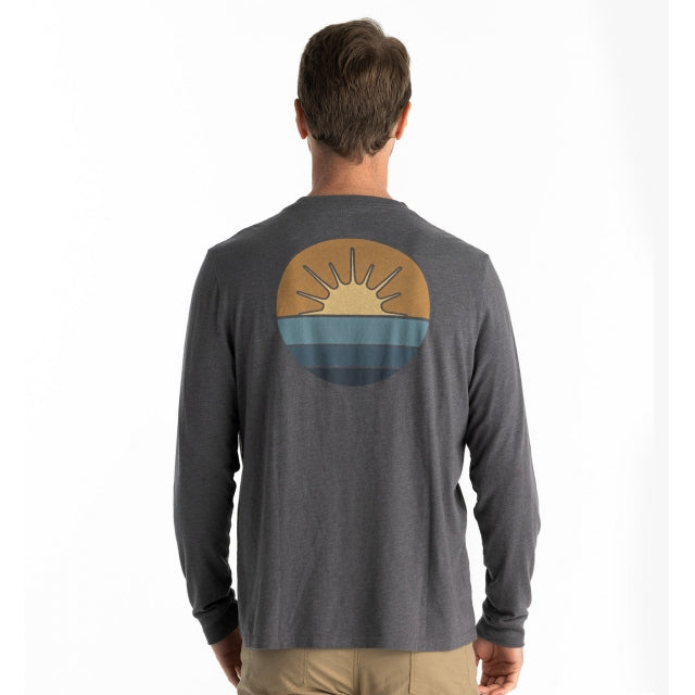 Free Fly Apparel Low Light Long Sleeve Heather Black Sand
