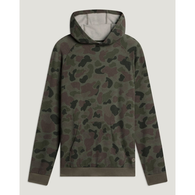 Free Fly Apparel Bamboo Lightweight Fleece Hoodie Vintage Camo Oil Green