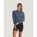 Free Fly Apparel Bamboo Shade Crossover Long Sleeve Pacific Blue