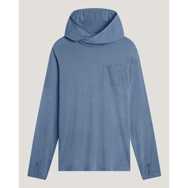 Free Fly Apparel Mens Bamboo Lightweight Hoodie Pacific Blue