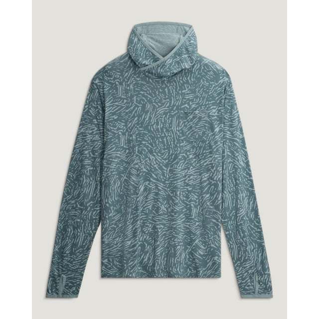 Free Fly Apparel Bamboo Lightweight Hoodie Tidal Flow Print Stormy Sea