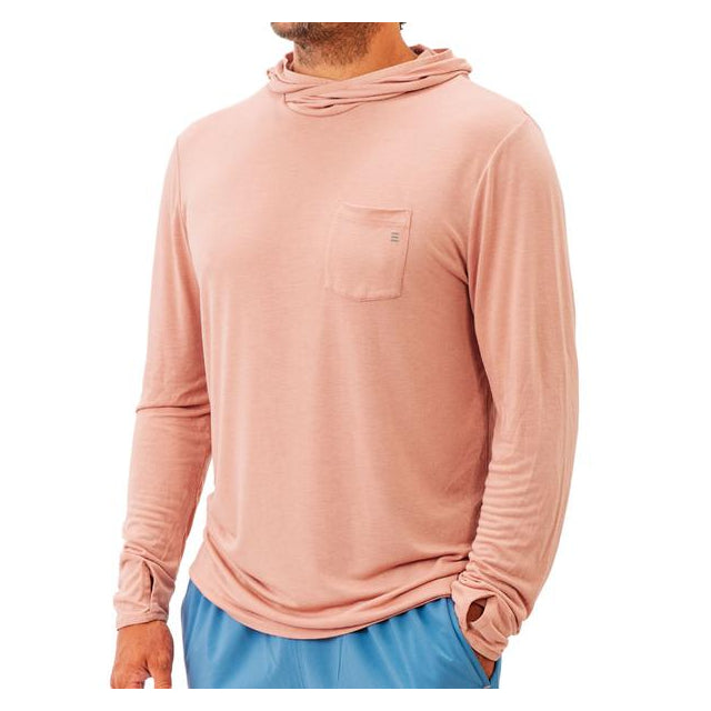 Free Fly Apparel Bamboo Lightweight Hoodie Orange Dusk