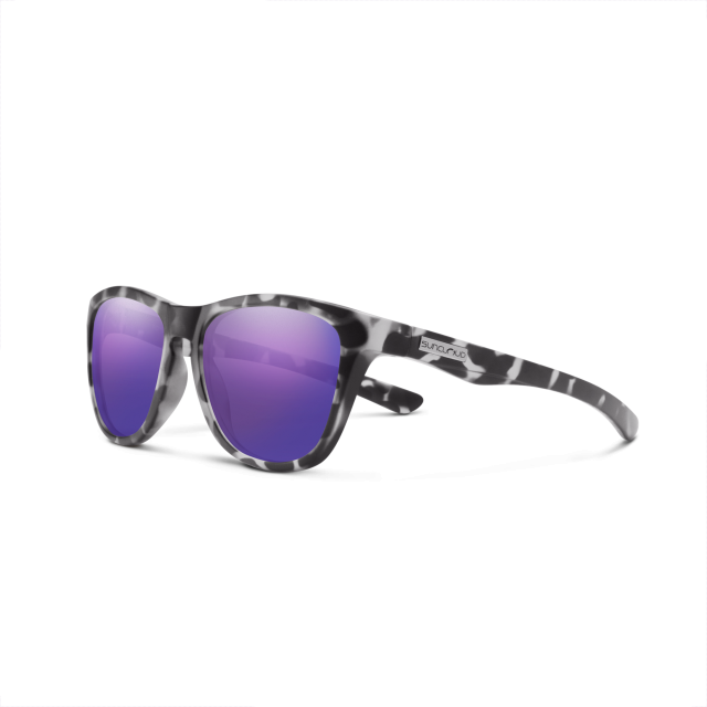 Suncloud Optics Topsail Matte Ice Tortoise | Polarized Purple Mirror