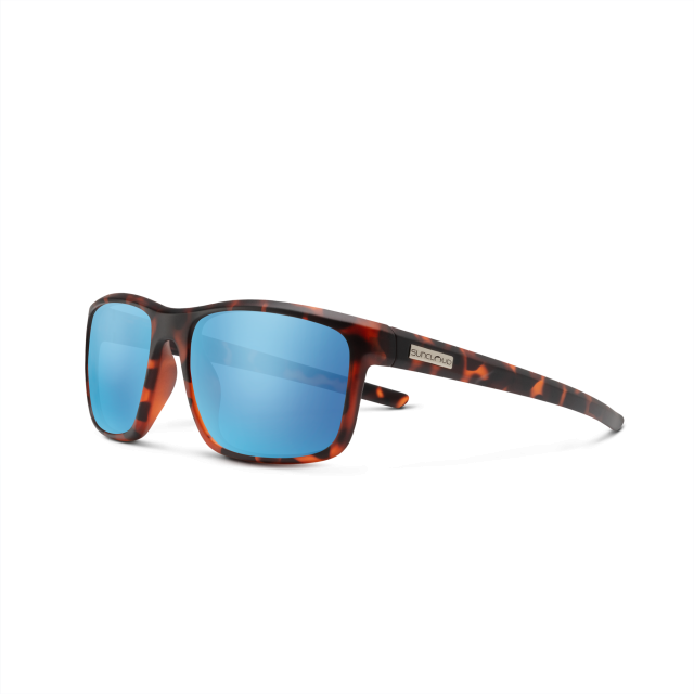 Suncloud Optics Respek Matte Tortoise | Polarized Aqua Mirror