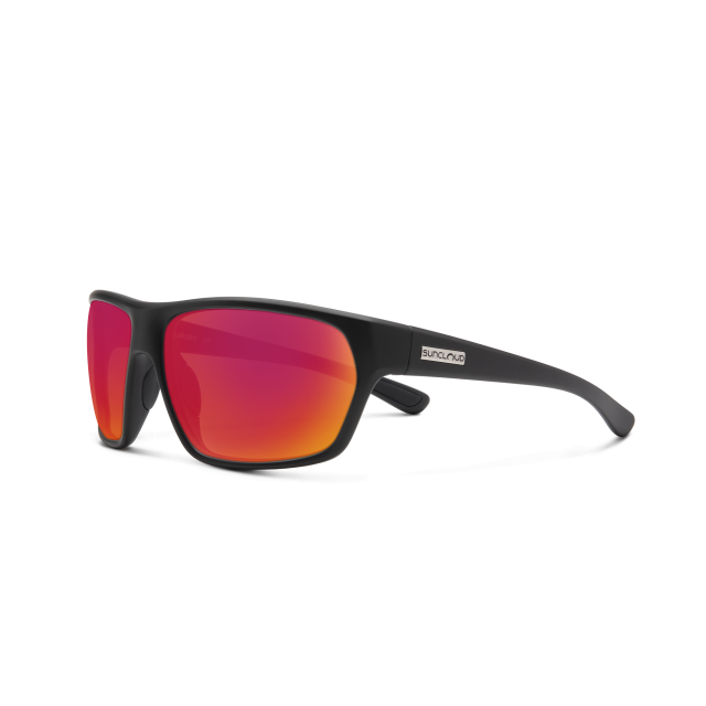 Suncloud Optics Boone Matte Black | Polarized Red Mirror