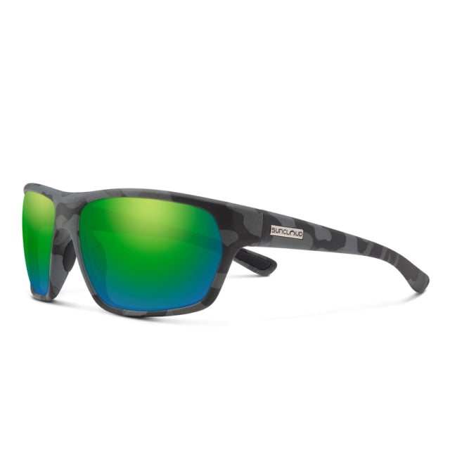 Suncloud Optics Boone Matte Stonefish | Polarized Green Mirror