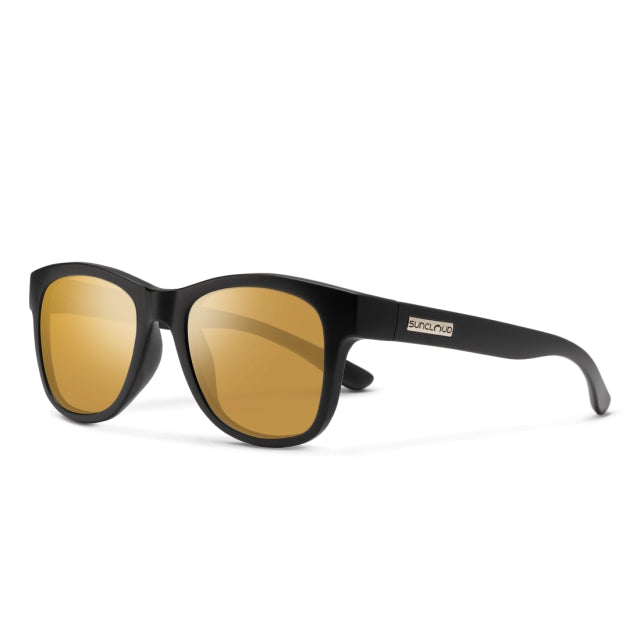 Suncloud Optics Leeway Matte Black | Polarized Sienna Mirror