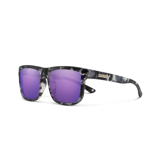 Suncloud Optics Quiver Matte Ice Tortoise | Polarized Purple Mirror