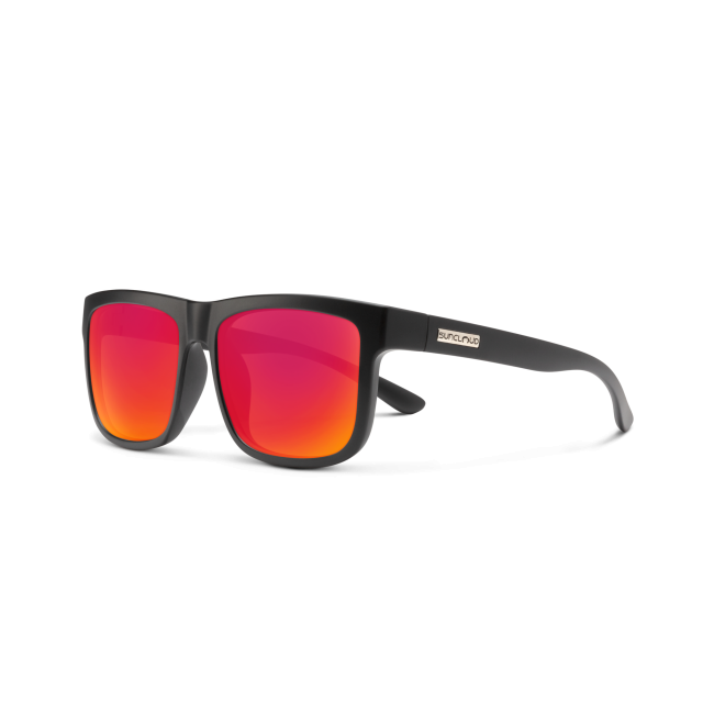 Suncloud Optics Quiver Matte Black | Polarized Red Mirror
